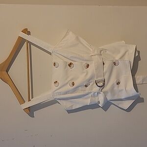 Mebon White Buttoned Women Top